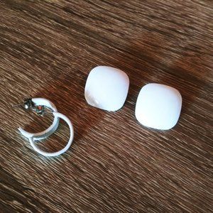 Vintage metal enamel earrings